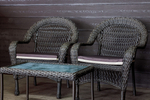 Садовый комплект из искусственного ротанга Мэдисон НЬЮ (Medison NEW) Balcony set с прямоугольным столиком с подушками на сиденье