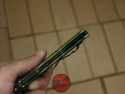 Нож Microtech Stitch Green / BLK A+++ алюминиевая рукоять 169-10APBK