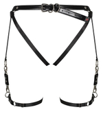 Стильные гартеры с регулируемыми ремешками (Размер: S-M-L) (Цвет: черный)