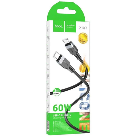 Кабель HOCO X109 Energy 60W silicone charging data cable C to C(L=3M)