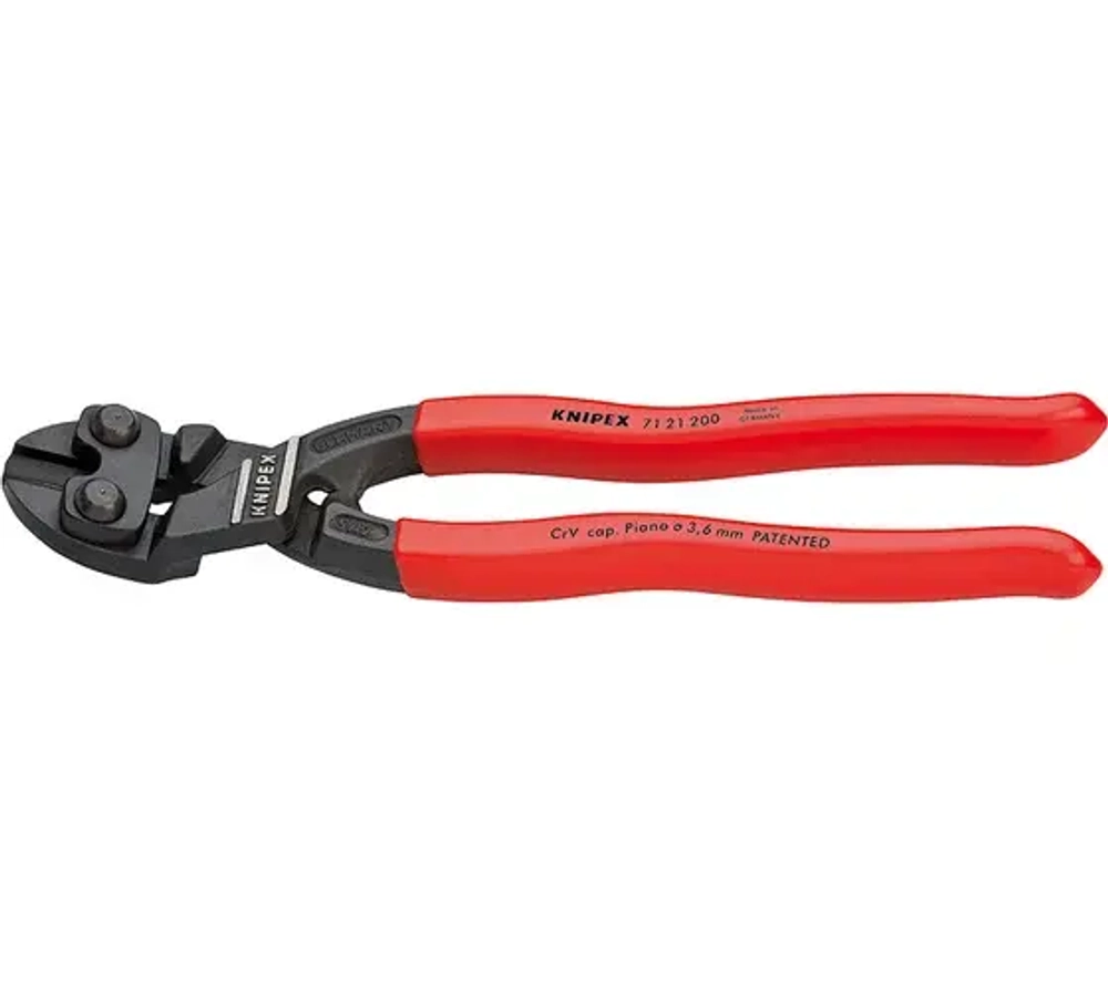 KNIPEX CoBolt болторез, голова 20°, L-200 мм, рез: провол. мягк. d 6 мм, ср. d 5.2 мм, тв. d 4 мм, р, шт