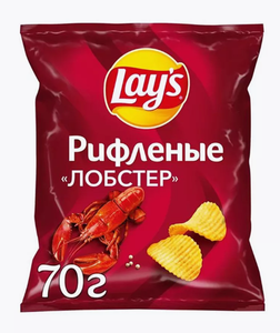 ЧИПСЫ LAYS РИФЛЕНЫЕ ЛОБСТЕР 70ГР