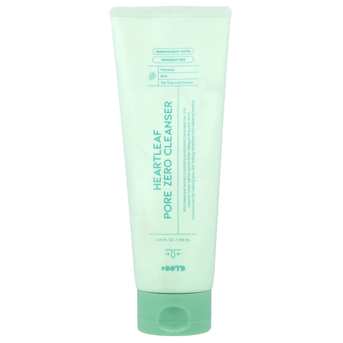 OOTD, Heartleaf Pore Zero Cleanser, без отдушек, 200 мл (6,76 жидк. Унции)