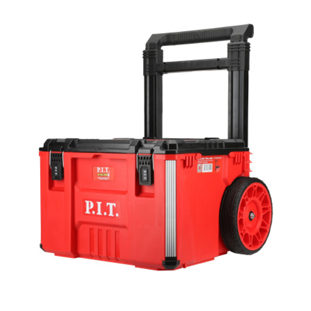 Ящик для инструментов системы STACKIN P.I.T. HTLB02-4933 (44л, 495х400х388мм, ручка, колеса 4,63кг)