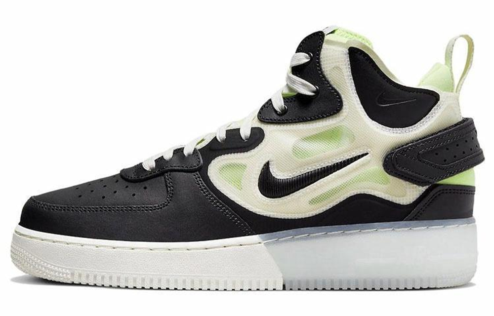 Кроссовки Nike Air Force 1 React "Black Neon"