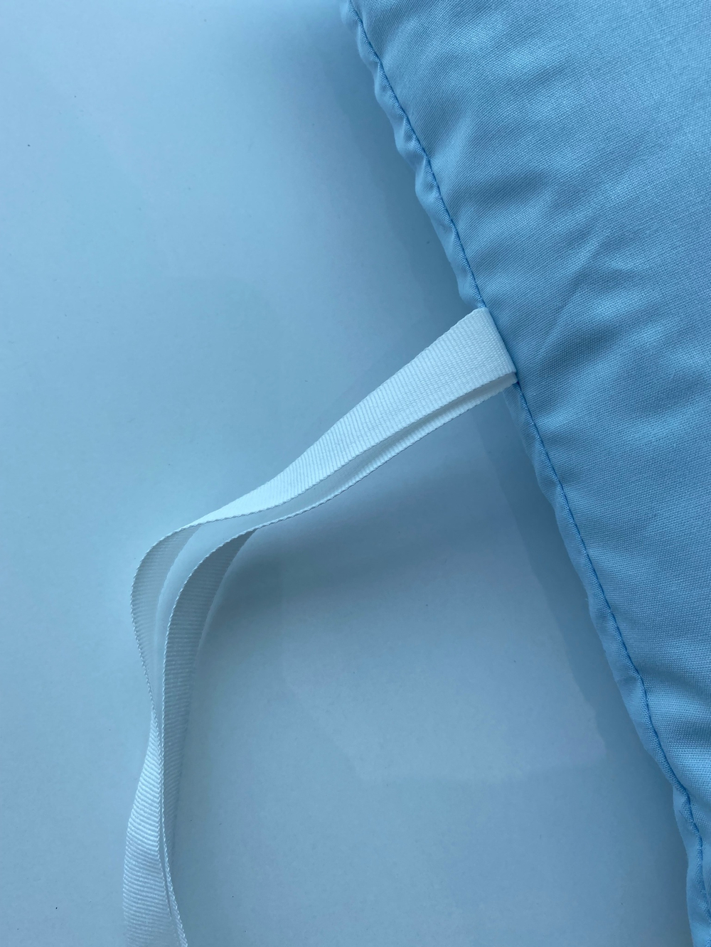 Комплект в кроватку 17 предметов "Спящий слоник" голубой, сатин