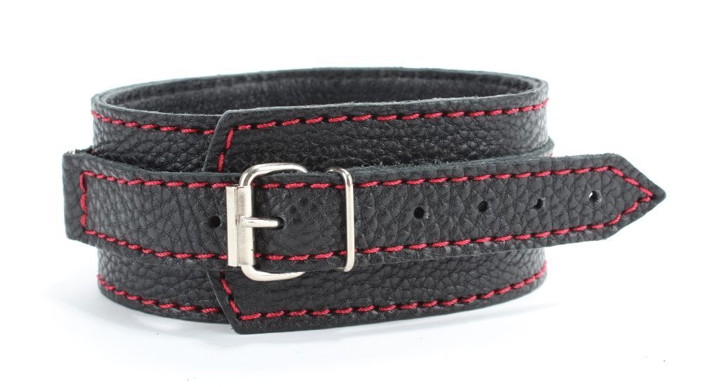 Черный ошейник увеличенного размера с шипами (Цвет: черный)