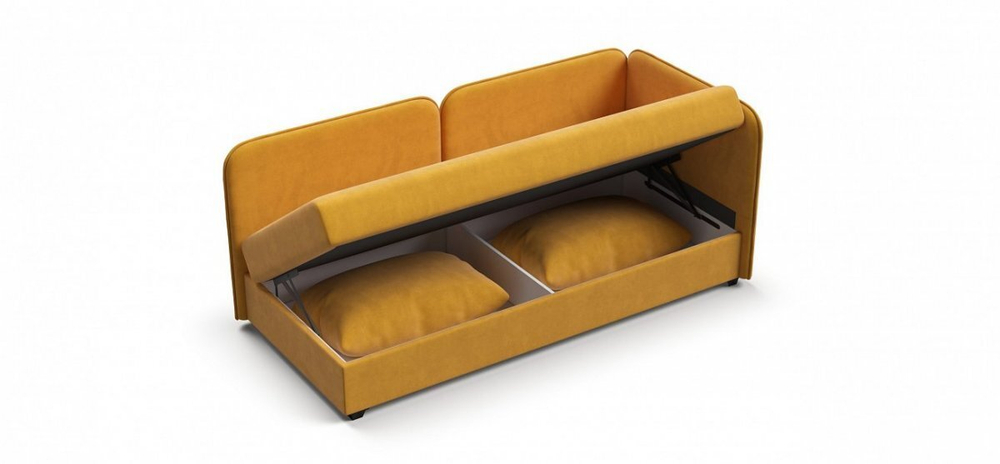 Тахта Ирис Велюр Монолит желтый