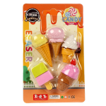 Набор ластиков на блистере "Пироженки" 4 шт, 2 вида микс, С-40383