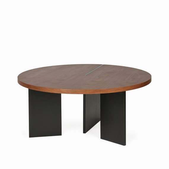 Журнальный стол Walnut Grove Ø80х36 см, меламин, шпон ореха