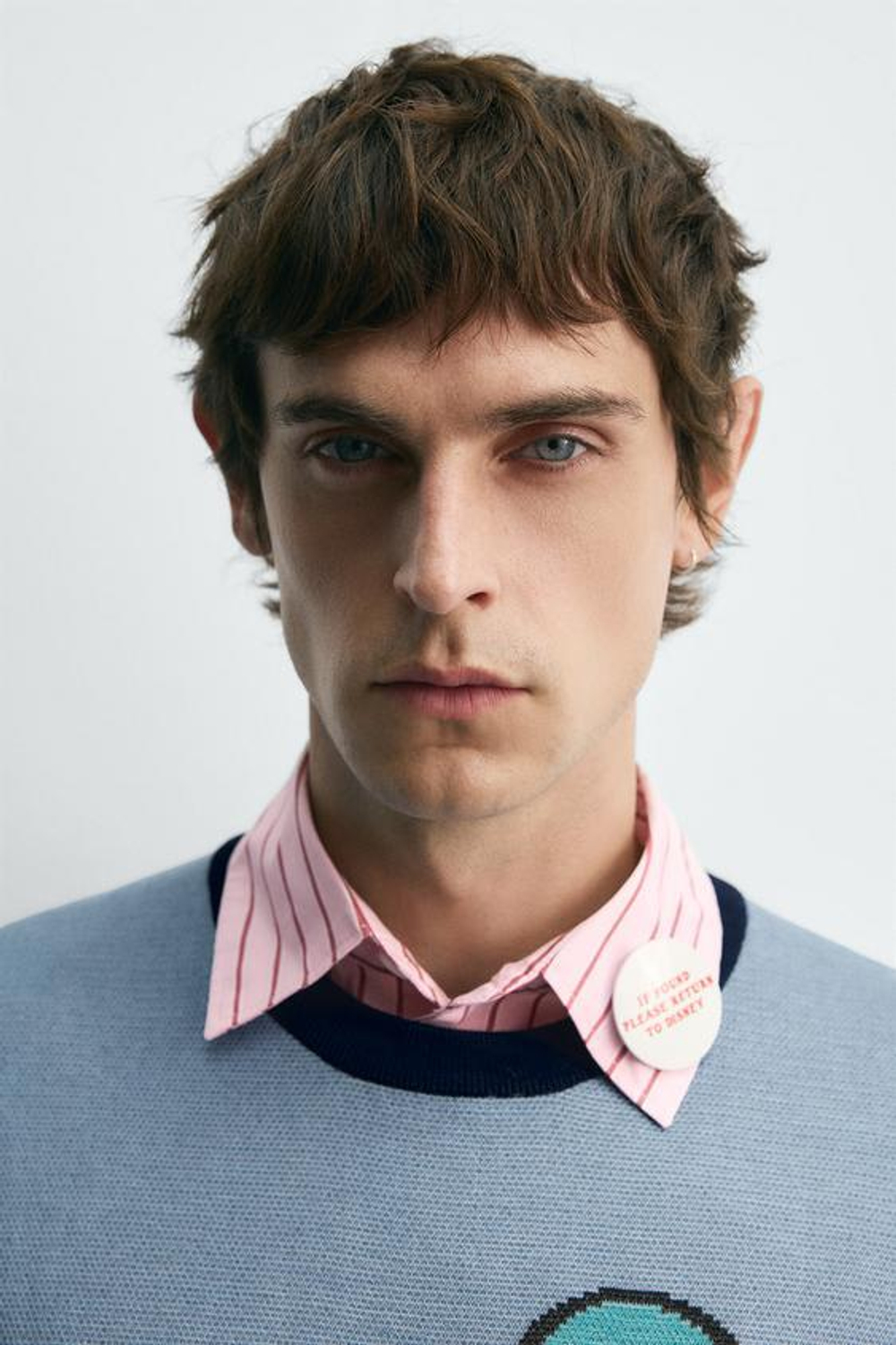 ZARA HARRY LAMBERT X DISNEY ТРИКОТАЖНАЯ ФУТБОЛКА DONALD DUCK, СИНИЙ