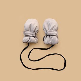 Зимние варежки на липучке (бежевый)