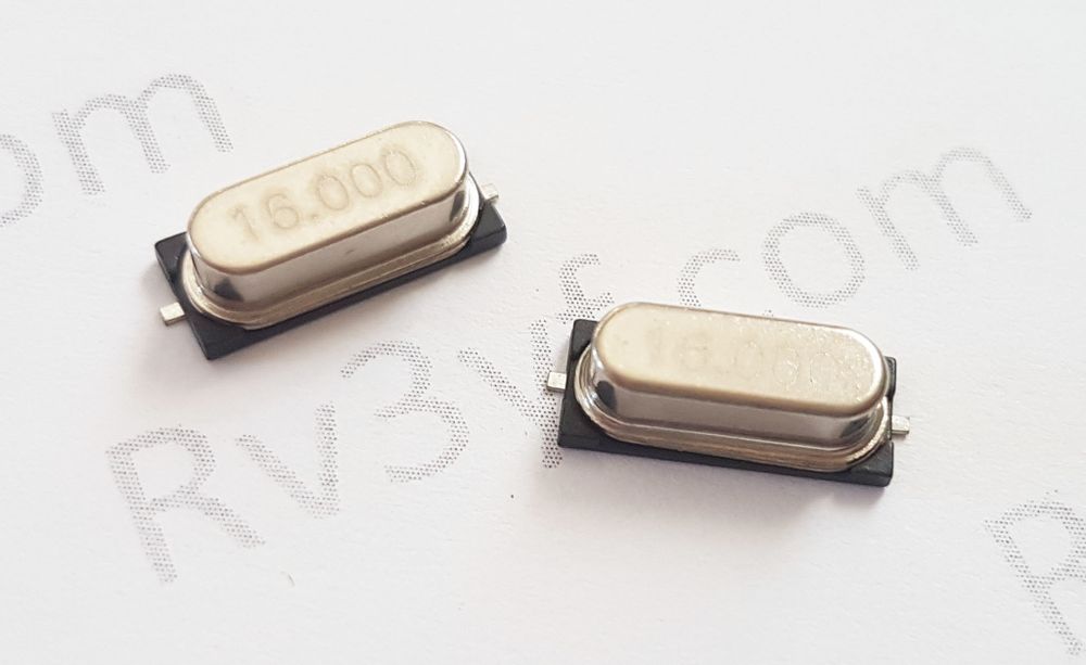 Кварц 16 МГц  лодочка smd (HC49S)