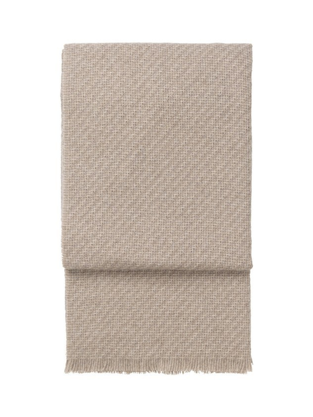 Плед 130х190 Elvang Diagonal Beige-Latte