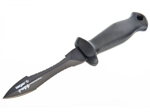 Нож Sargan Тургояк-Стропорез Тефлоновое покрытие Черная ручка