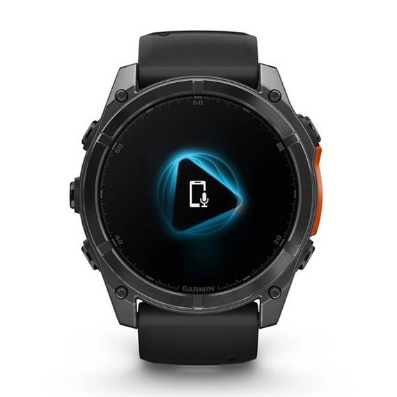 Garmin Fenix 8 Amoled 51 мм – Серый корпус, черный силиконовый ремешок