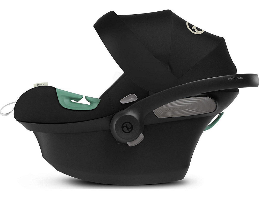 Коляска 3 в 1 Cybex Priam IV Rosegold complete и автокресло Aton S2 i-Size Moon Black Leaf Green