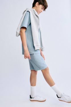 H&M Комплект из футболки и шорт, пыльно-синий