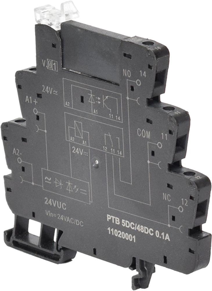 Реле твердотельное 5/48VDC, 0.1A, винтовой зажим, 11020001 РТВ