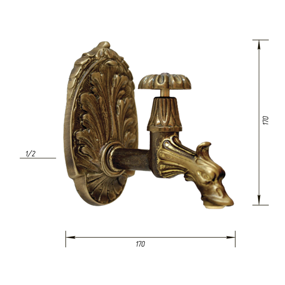 Кран садовый декоративный Migliore 18416 схема