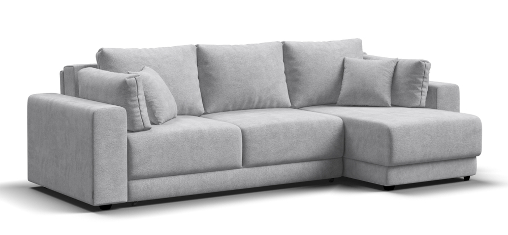 Угловой диван Босс Прайм ХЛ Шенилл Клауд серый