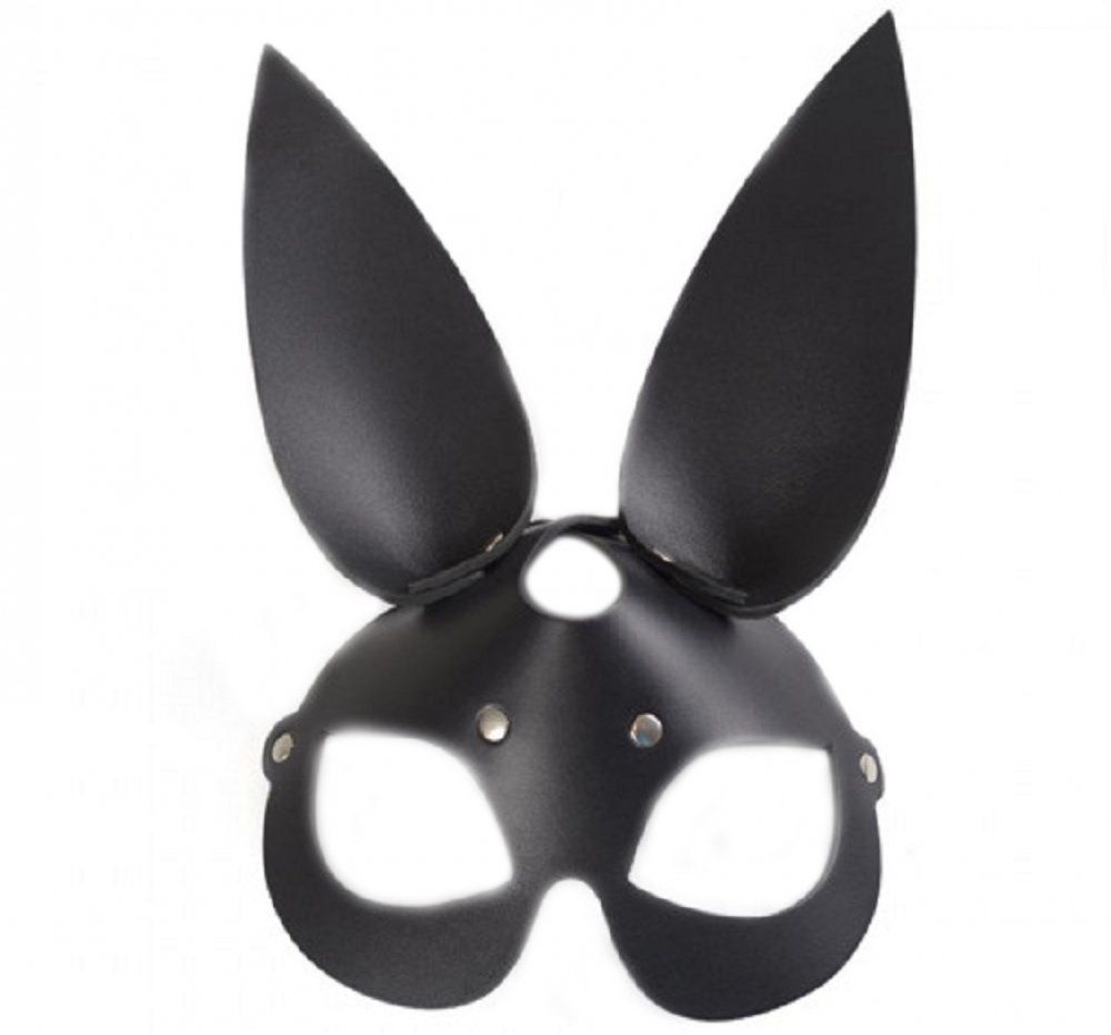 Маска Зайка Sitabella чёрная кожа Маска Зайка Sitabella чёрная кожа