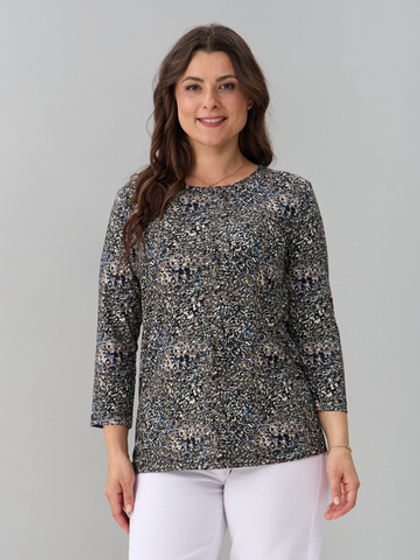 Лонгслив ЛНв-306/леопардхаки-мелкий