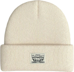 Шапка LEVI'S WOMEN'S BACKPATCH BEANIE WHITE SWAN