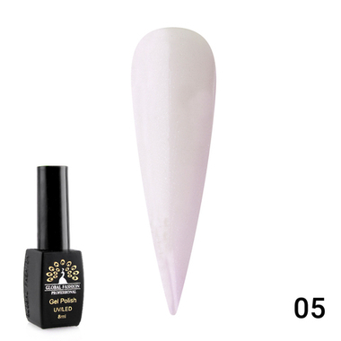 Гель лак Global Fashion Summer Light + шиммер, 8 мл, 05
