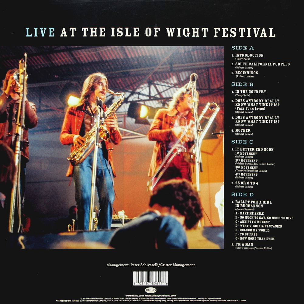 Chicago / Live At The Isle Of Wight Festival (2LP)