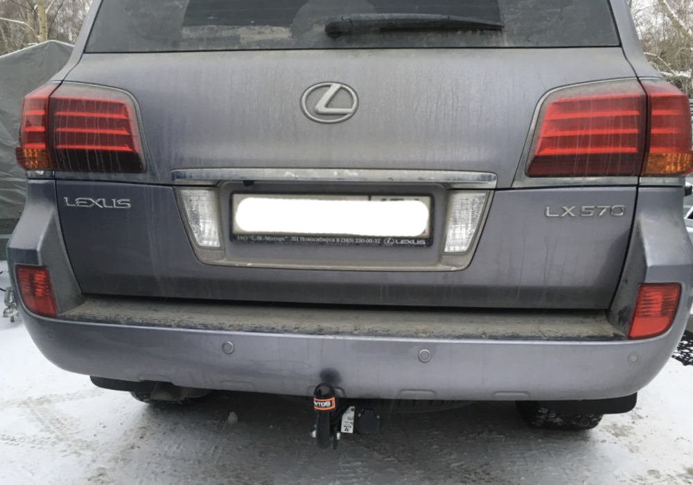 Фаркоп для Toyota Land Cruiser 200 2007-2021, Lexus LX 2007-2022 Тип шара: A. Нагрузки: 2700/100 кг, TY 19