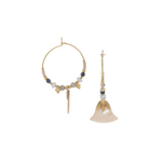 Серьги Franck Herval, Palma, с перламутром, лабрадоритом, лазуритом, халцедоном и лунным камнем, FH2