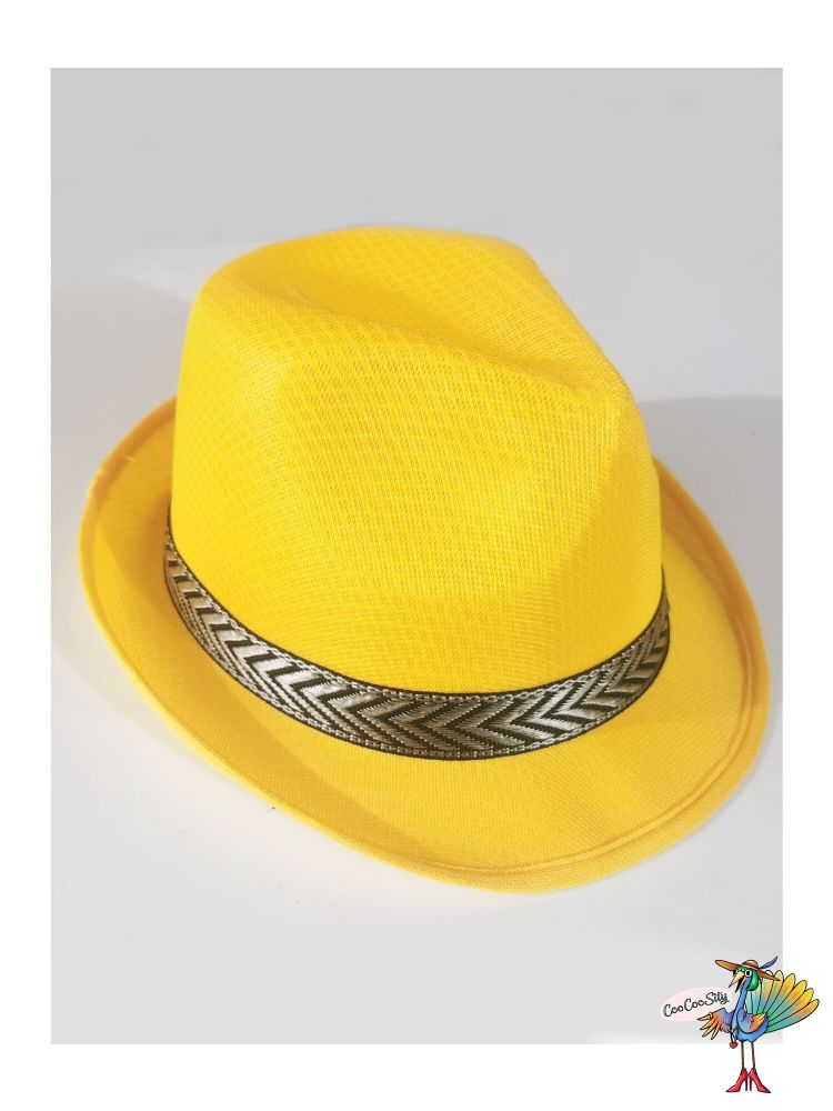 шляпа Стиляга детская, цвет желтый, ог 52 см
