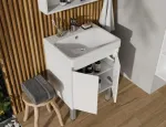 Комплект Aquaton Сканди Doors 55 белый (тумба + раковина Адриана)