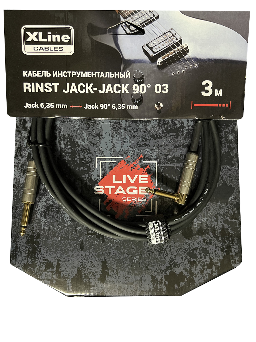 XLINE Cables RINST JACK-JACK 90° 03 Кабель инструментальный 3 м