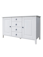 Dipriz Тумба в прихожую Боцен из сосны, 4 ящ. 2 дв., белая