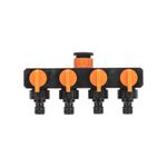 Разветвитель для шланга на 4 канала 1/2"-3/4" ЧЕТЫРЕ СЕЗОНА