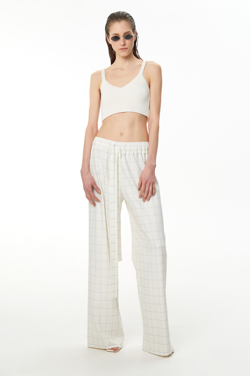 Бра вязаный, хлопок, мандарин