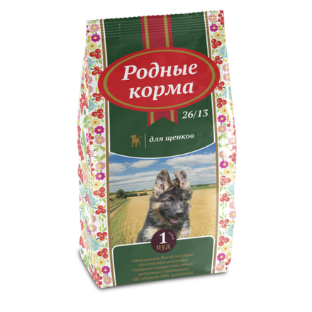 Сухой корм РОДНЫЕ КОРМА для щенков 26/13 16,38 кг