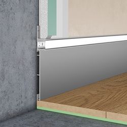 Плинтус скрытого монтажа Pro Design Combo 603 анодированный, 2700x14,5x98,6 мм