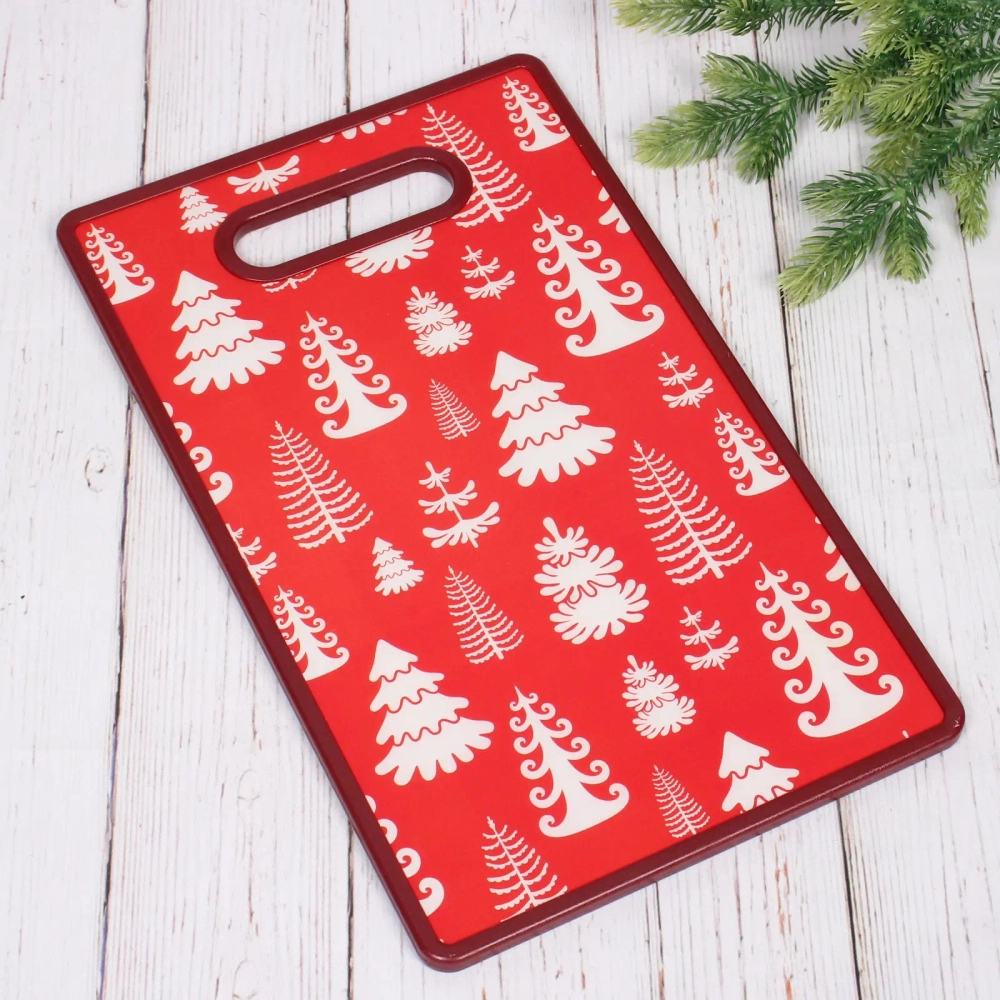 Доска разделочная пластиковая 37*23см «Ёлочки»