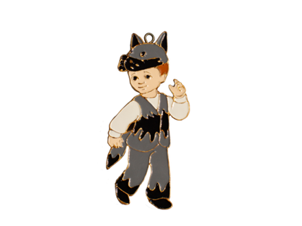 Елочная игрушка Мальчик Волчонок