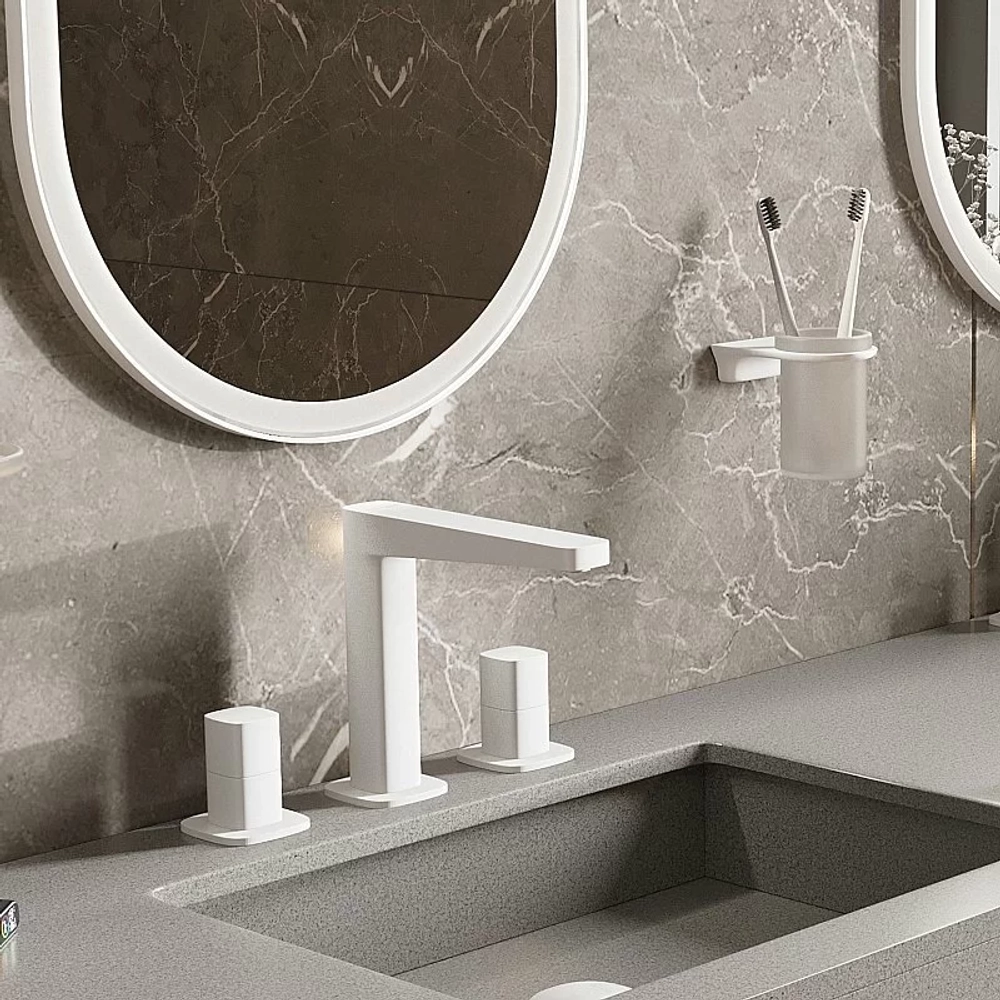 Смеситель для раковины WasserKRAFT Saale 9535 белый матовый