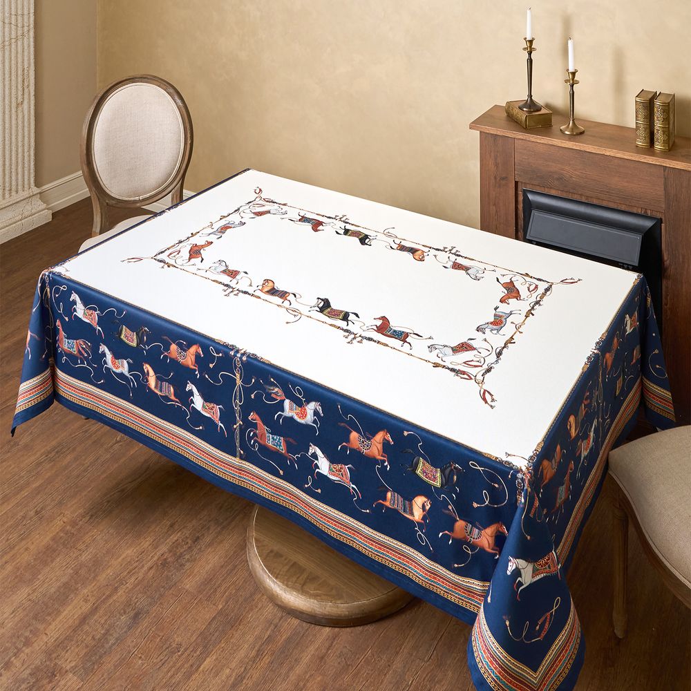 СКАТЕРТЬ "PASSAGE" 160Х220СМ ,БЕЛЫЙ,100% ХЛОПОК С ПРОПИТКОЙ,ТВИЛ