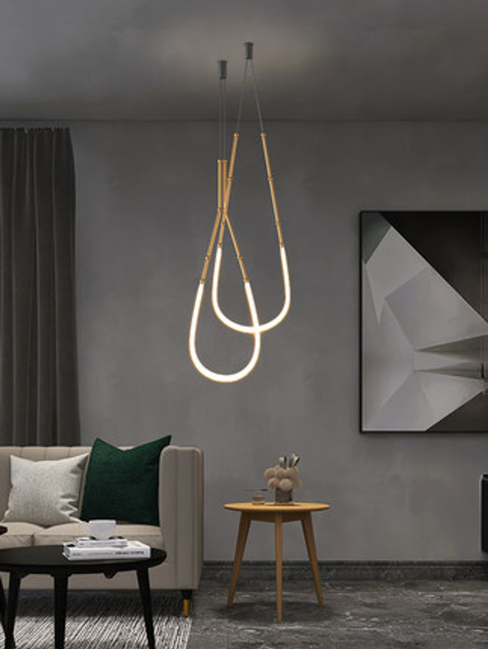 Подвесной дизайнерский светильник    (золотой)Indzie by Light Room
