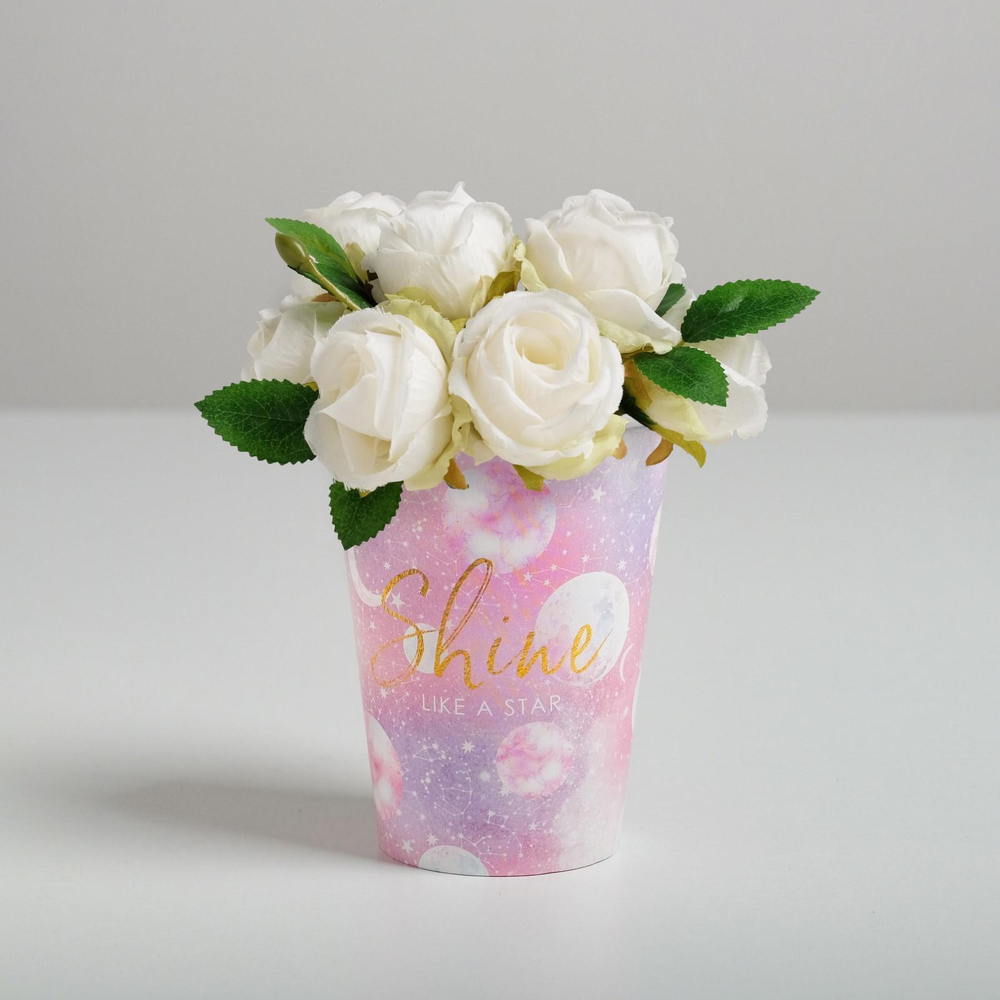 Стаканчик для цветов With love, 11*8,5 см