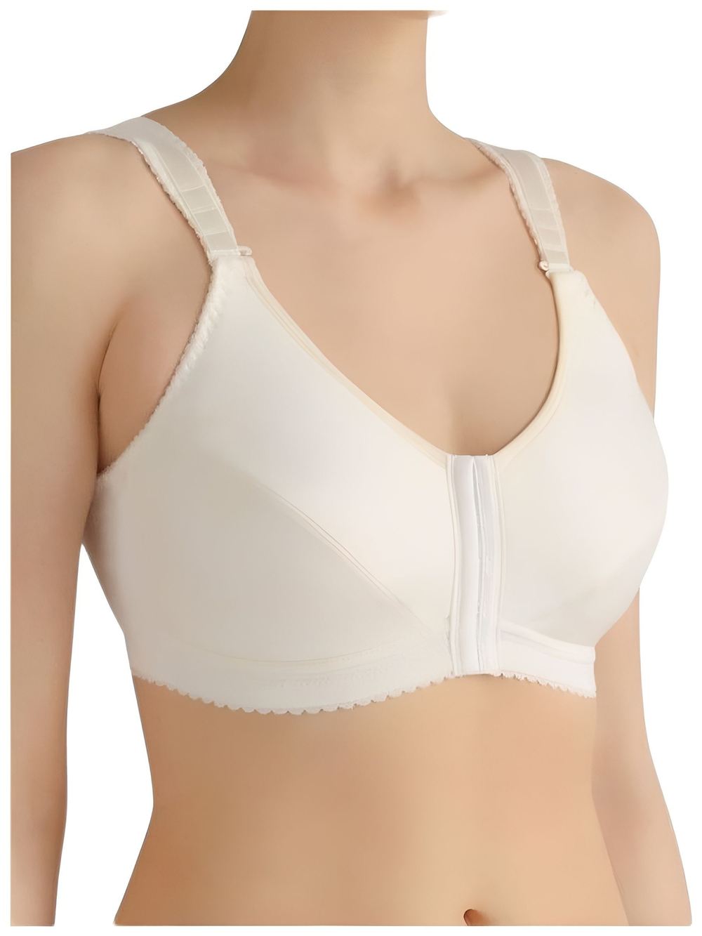 Бюстгальтер с передней застежкой, для фиксации экзопротезов молочной железы 95E черный