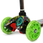 Самокат 3х-колес. 55 см, ручка макс. 62 см, колеса PU свет цветные, макс. вес 45 кг