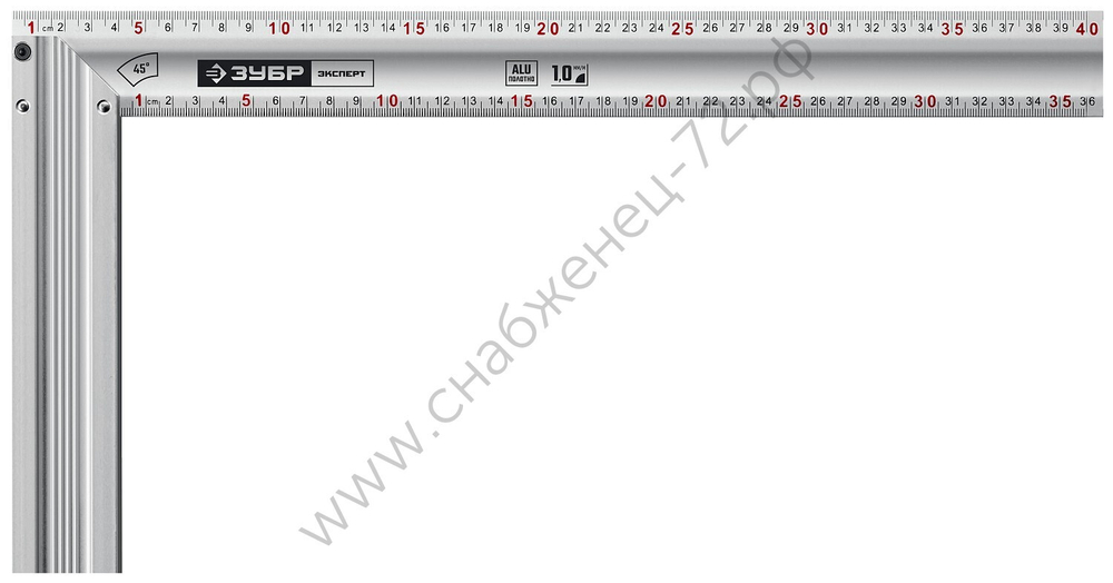ЗУБР 400 мм, жесткий столярный угольник, Профессионал (34392-40)
