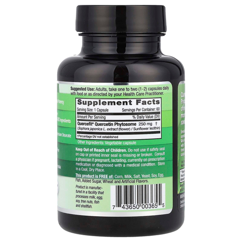 Emerald Laboratories, Фитосомы кверцетина, 250 мг, 60 растительных капсул